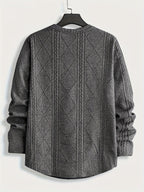 Bryce | Getextureerde Ronde Hals Lange Mouwen Top