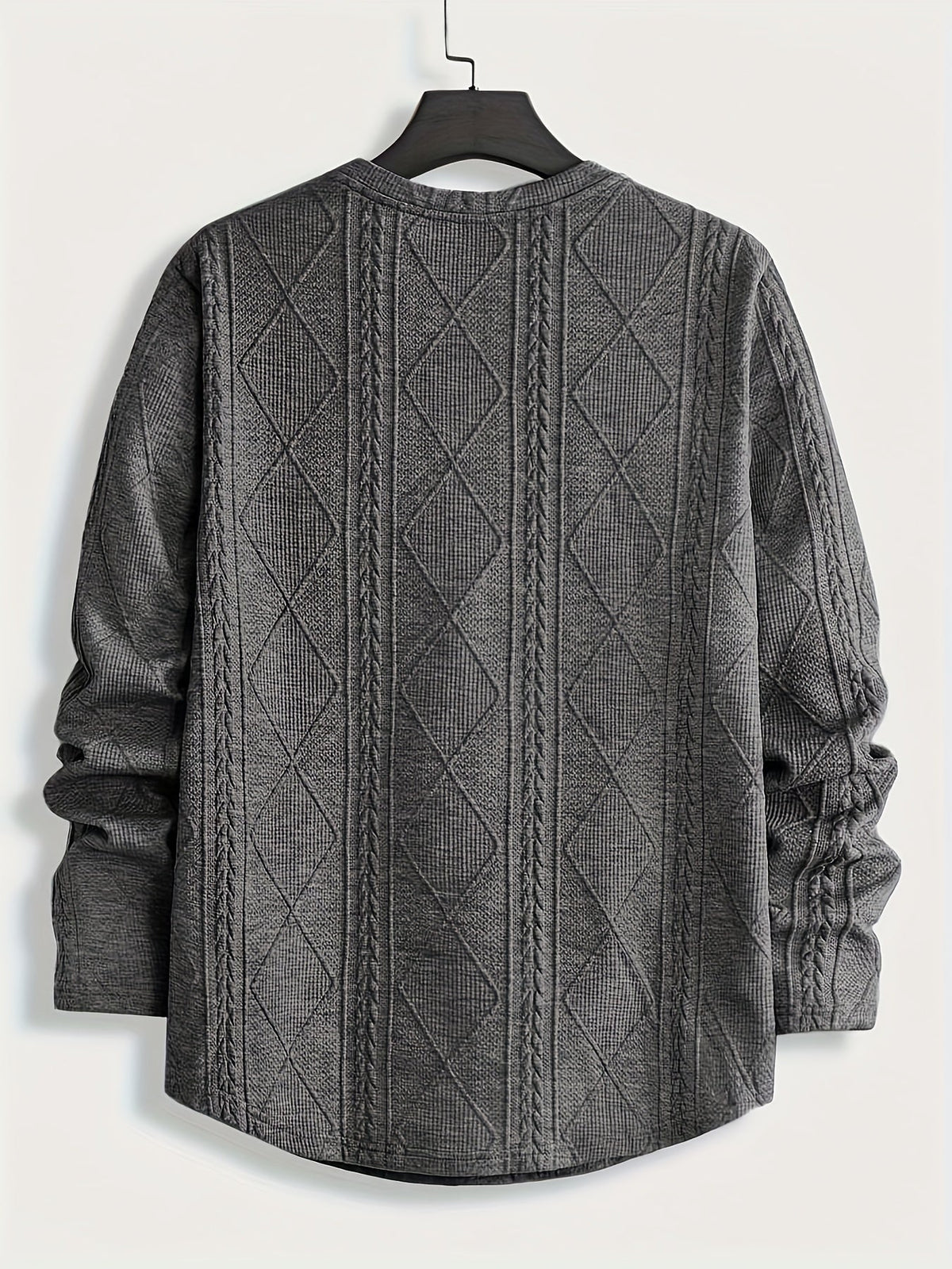 Bryce | Getextureerde Ronde Hals Lange Mouwen Top