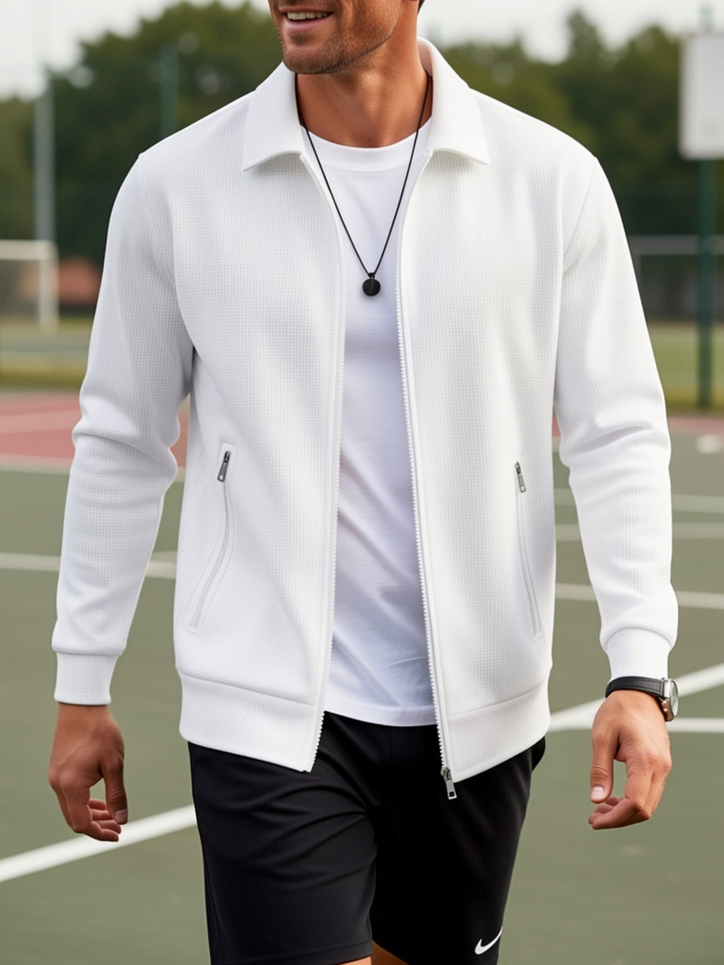 Charles | Textured Full-Zip Jacket