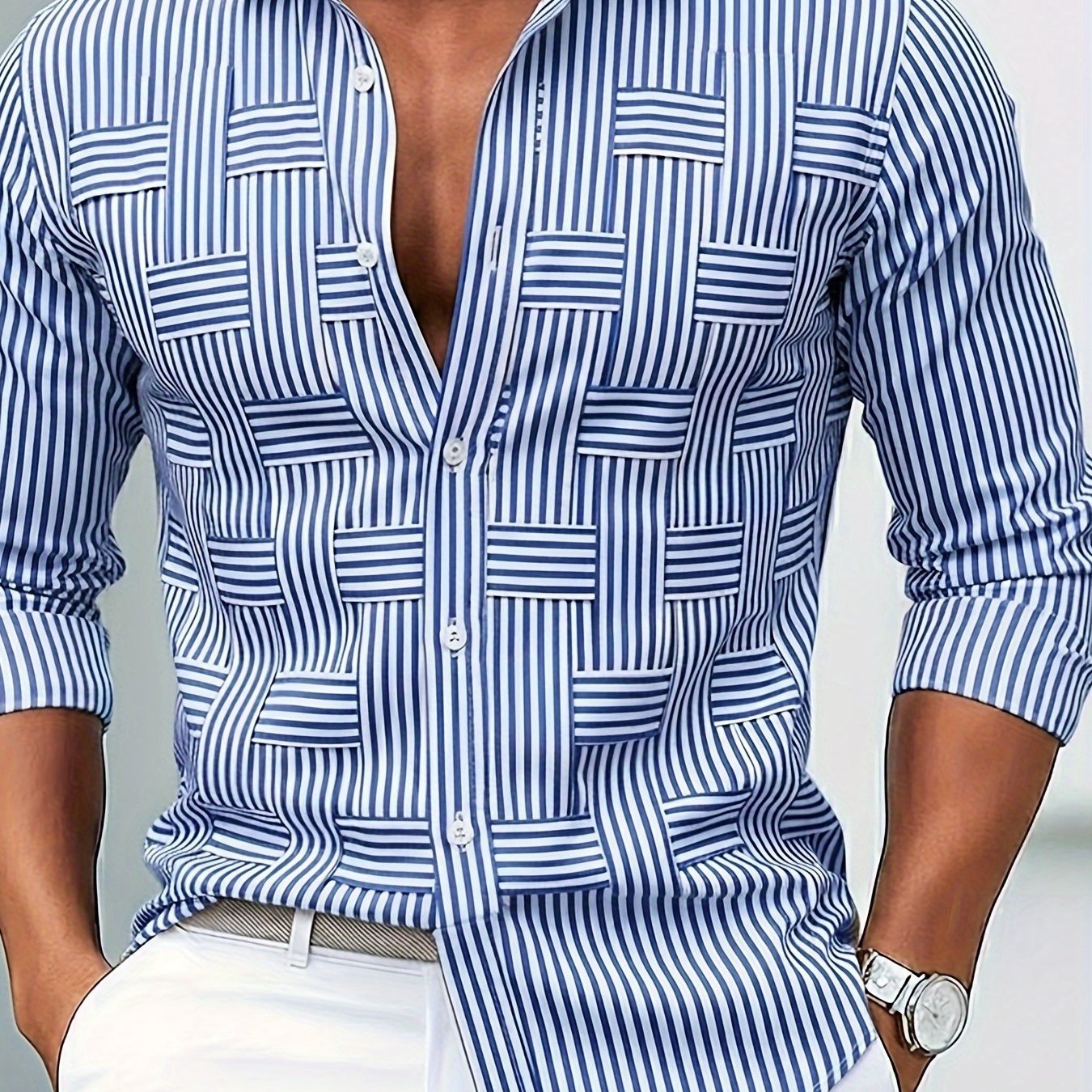 Weston | Verfijnde Gestreepte Lange Mouwen Shirt