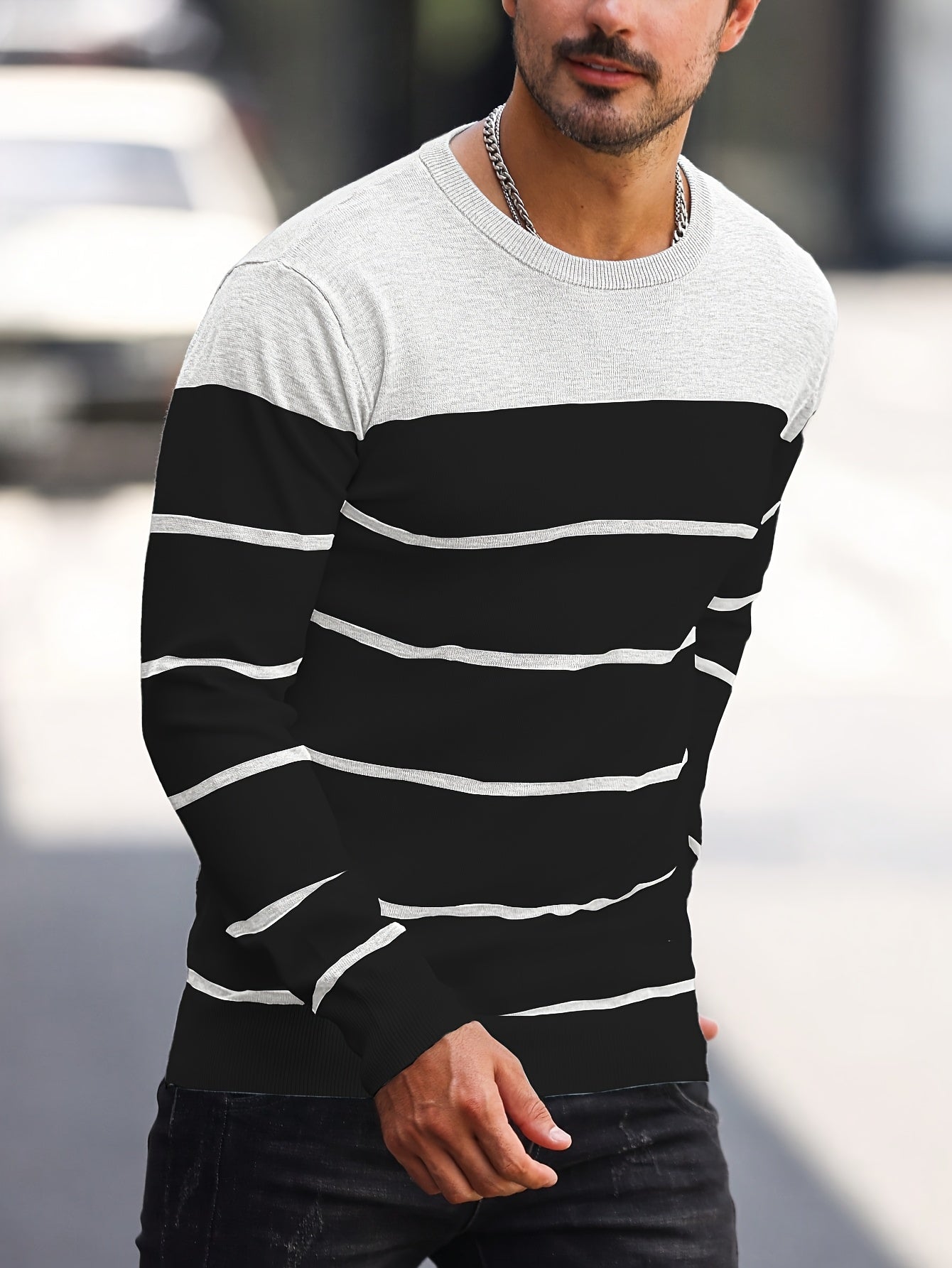 Bennington | Klassieke Gestreepte Crewneck Trui