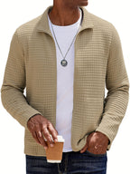 Nash | Textured Stand-Collar Zip-Up Jacket