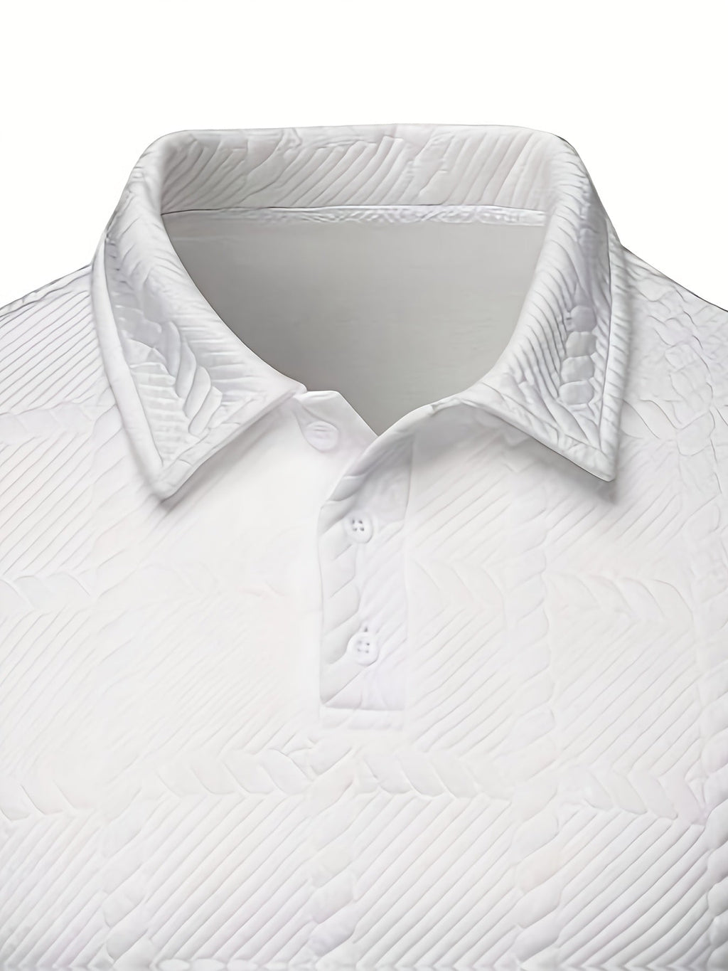 Calvin | Textured Long-Sleeve Polo Shirt