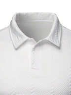 Calvin | Textured Long-Sleeve Polo Shirt