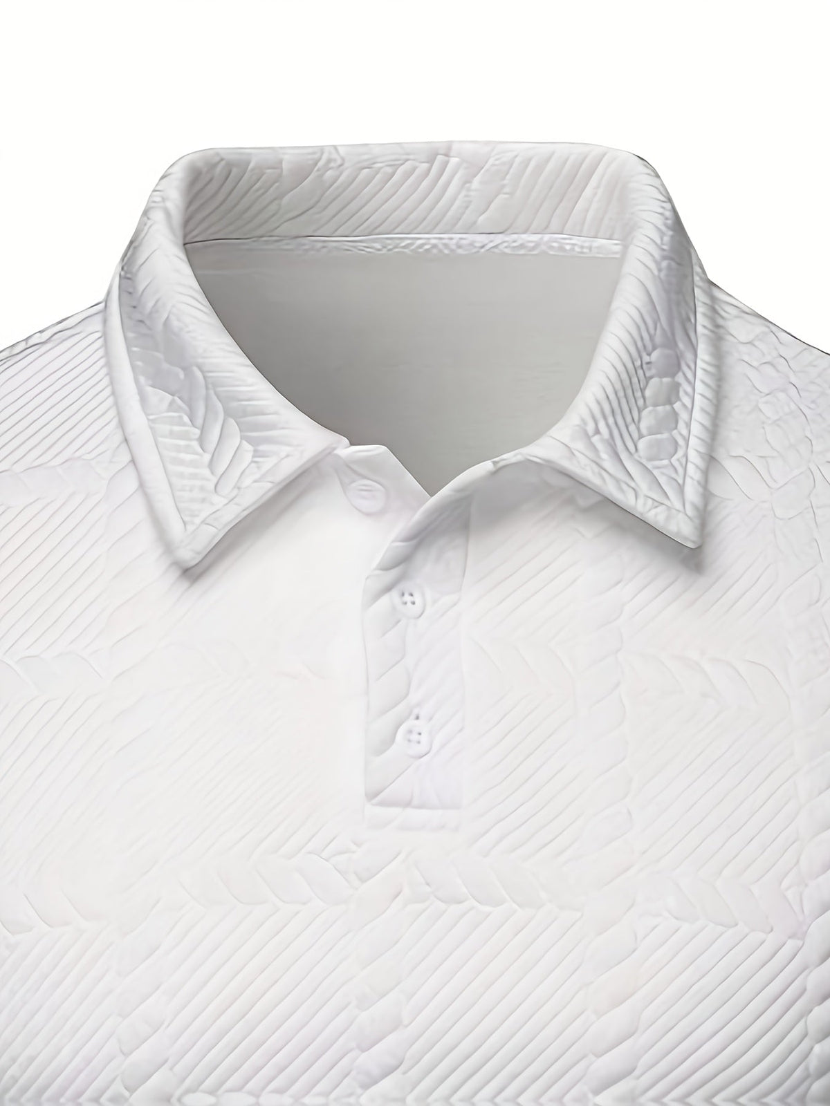 Calvin | Textured Long-Sleeve Polo Shirt