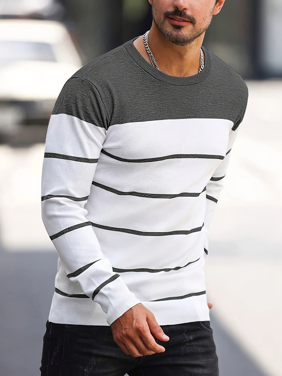 Bennington | Klassieke Gestreepte Crewneck Trui