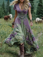 Natalie | Elegante Bloemen Maxi Jurk