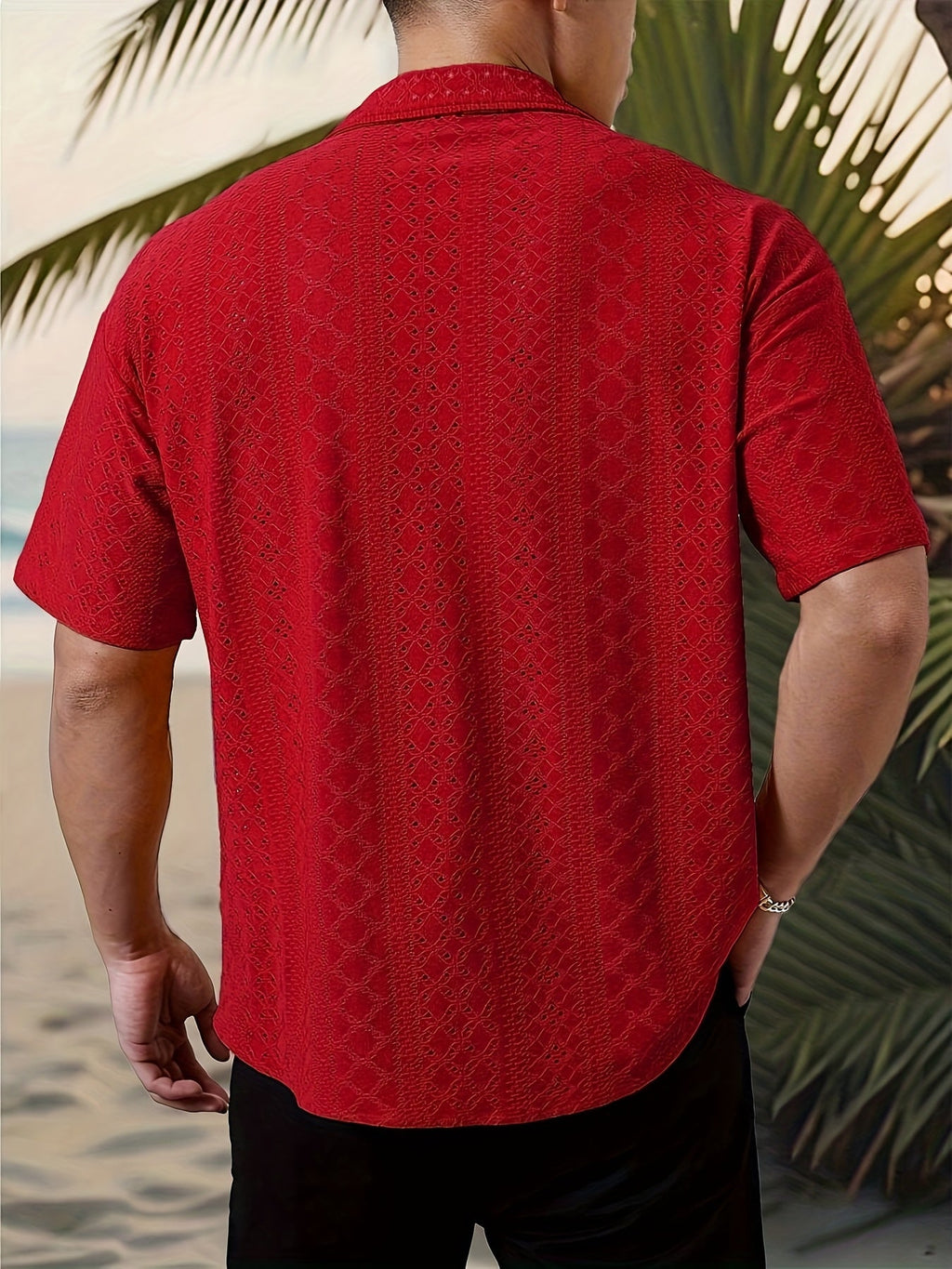 Elias | Textured Camp-Collar Shirt