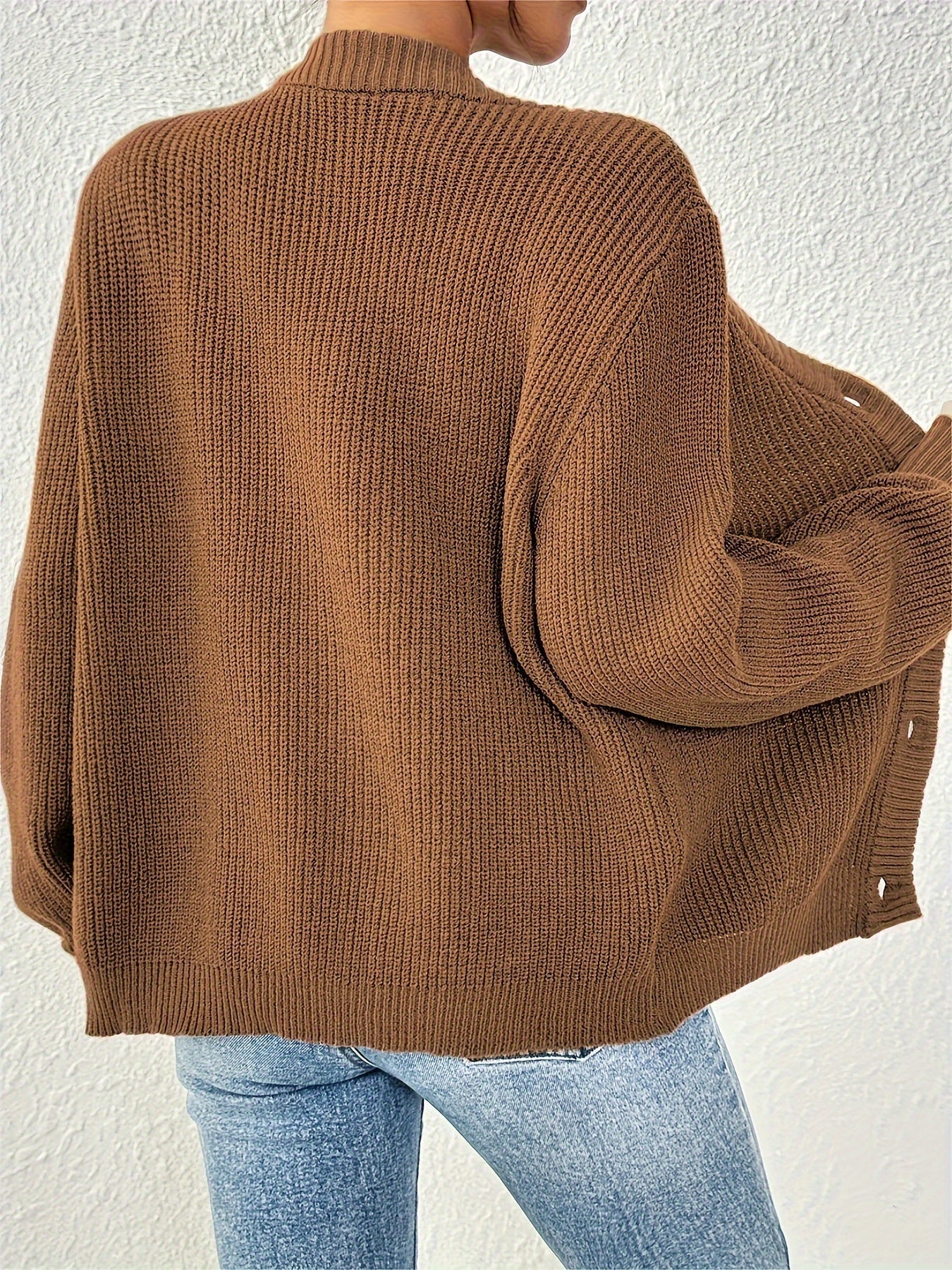 Winifred | Ontspannen Knopen-Voorkant Cardigan