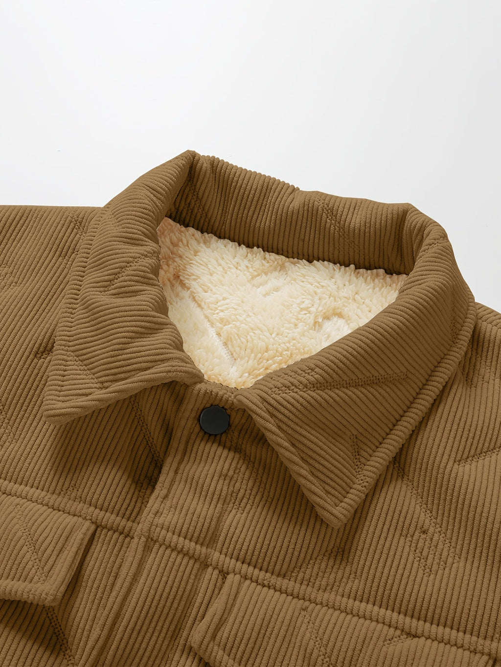 Dalton | Warme Voering Geribbelde Trucker Jacket
