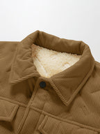 Dalton | Warme Voering Geribbelde Trucker Jacket