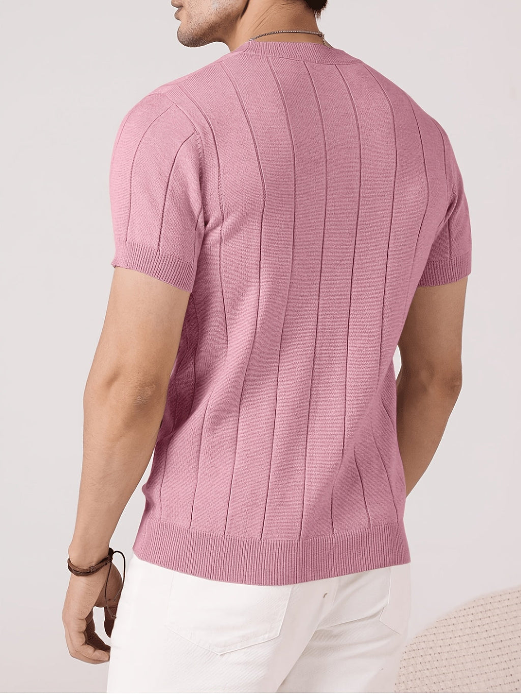 Landon | Geribbelde Korte Mouwen Top