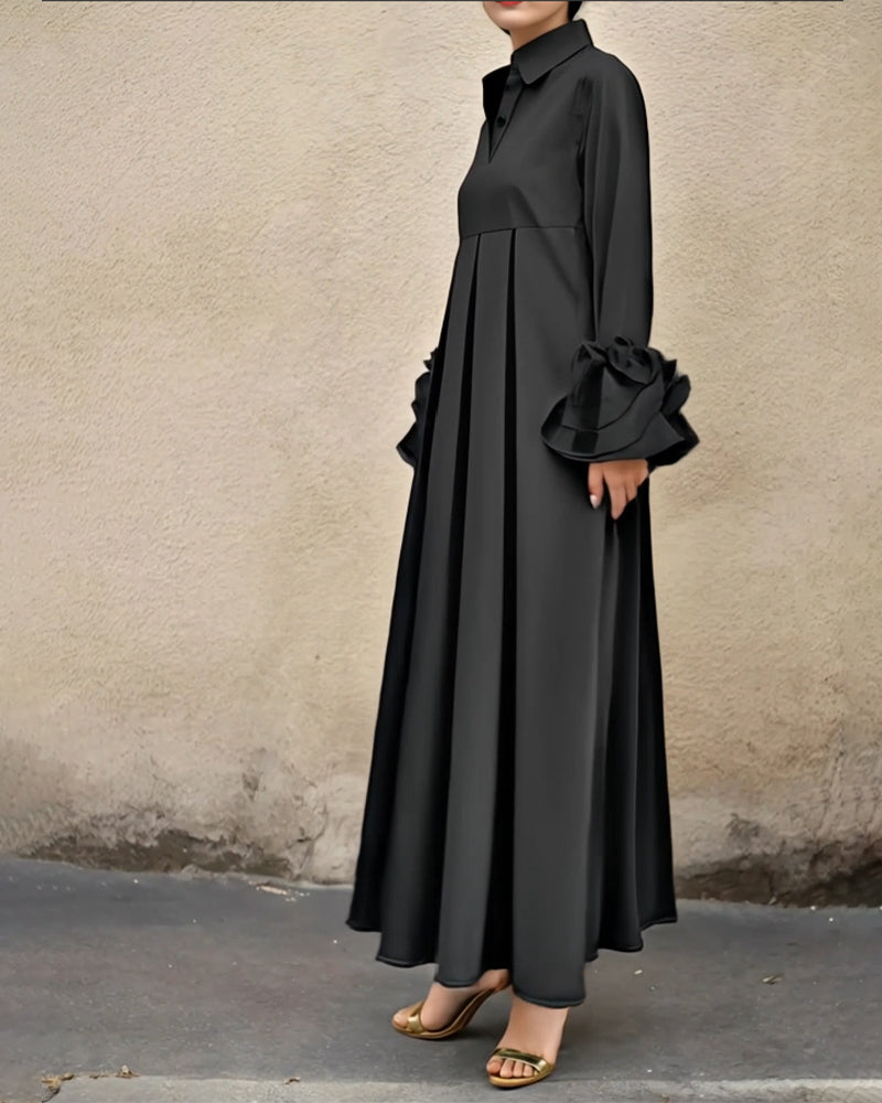Devanna™ Elegante Flared Shirt Maxi Jurk