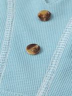 Maxwell | Getextureerde Knop-Hals T-shirt