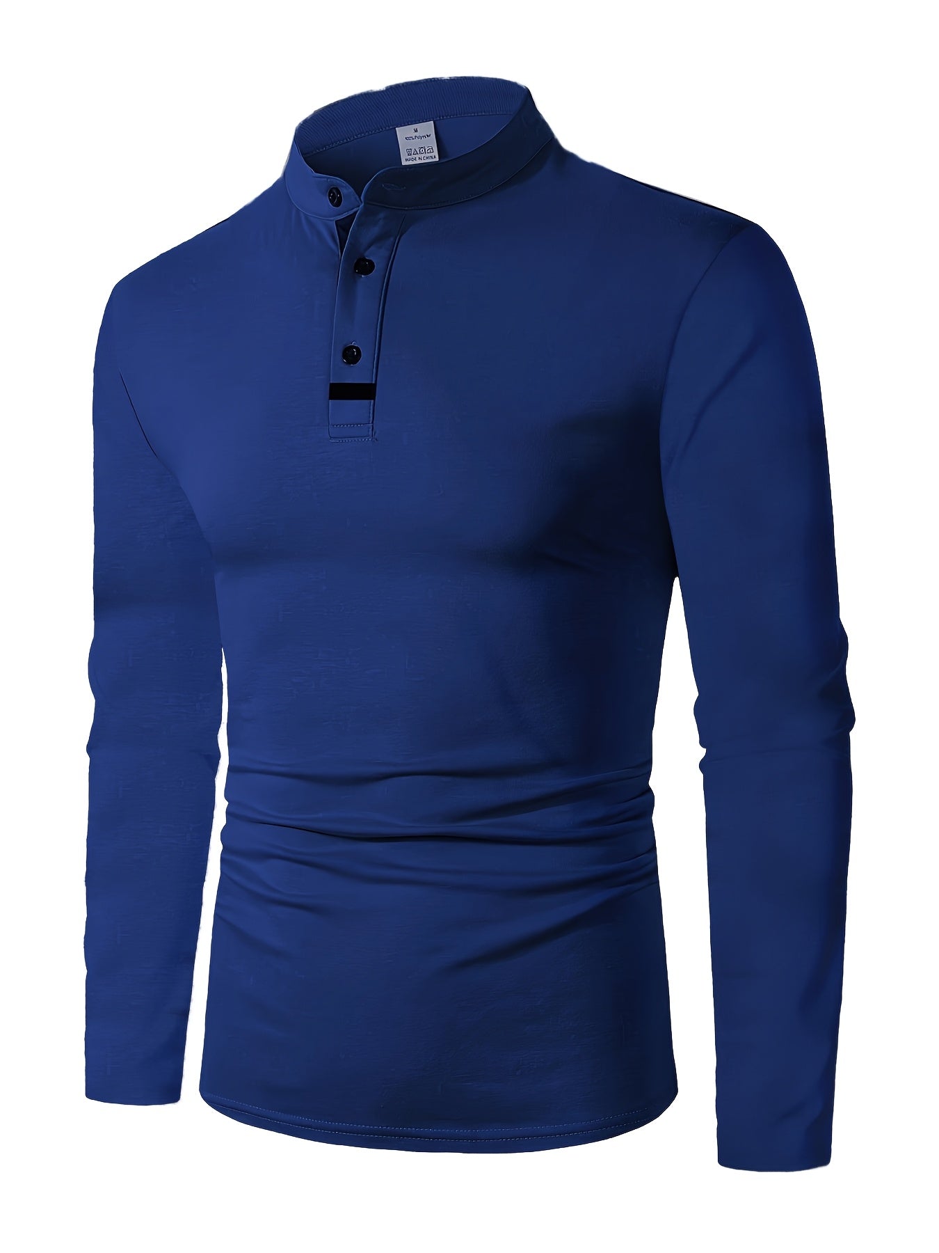 Gareth | Verfijnde Lange Mouwen Henley Shirt