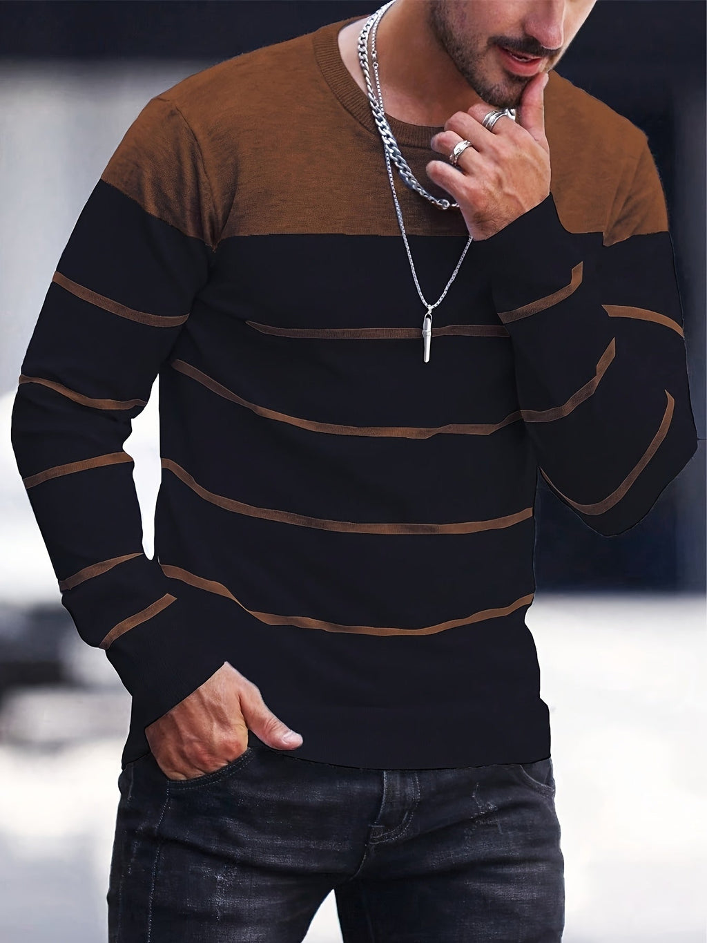 Bennington | Klassieke Gestreepte Crewneck Trui
