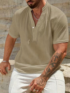 Adrian | Ontspannen Henley Shirt