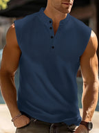 Grant | Mouwloze Knop-Front Tanktop