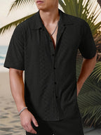 Elias | Textured Camp-Collar Shirt