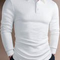 Maxwell | Textured Long Sleeve Polo Shirt
