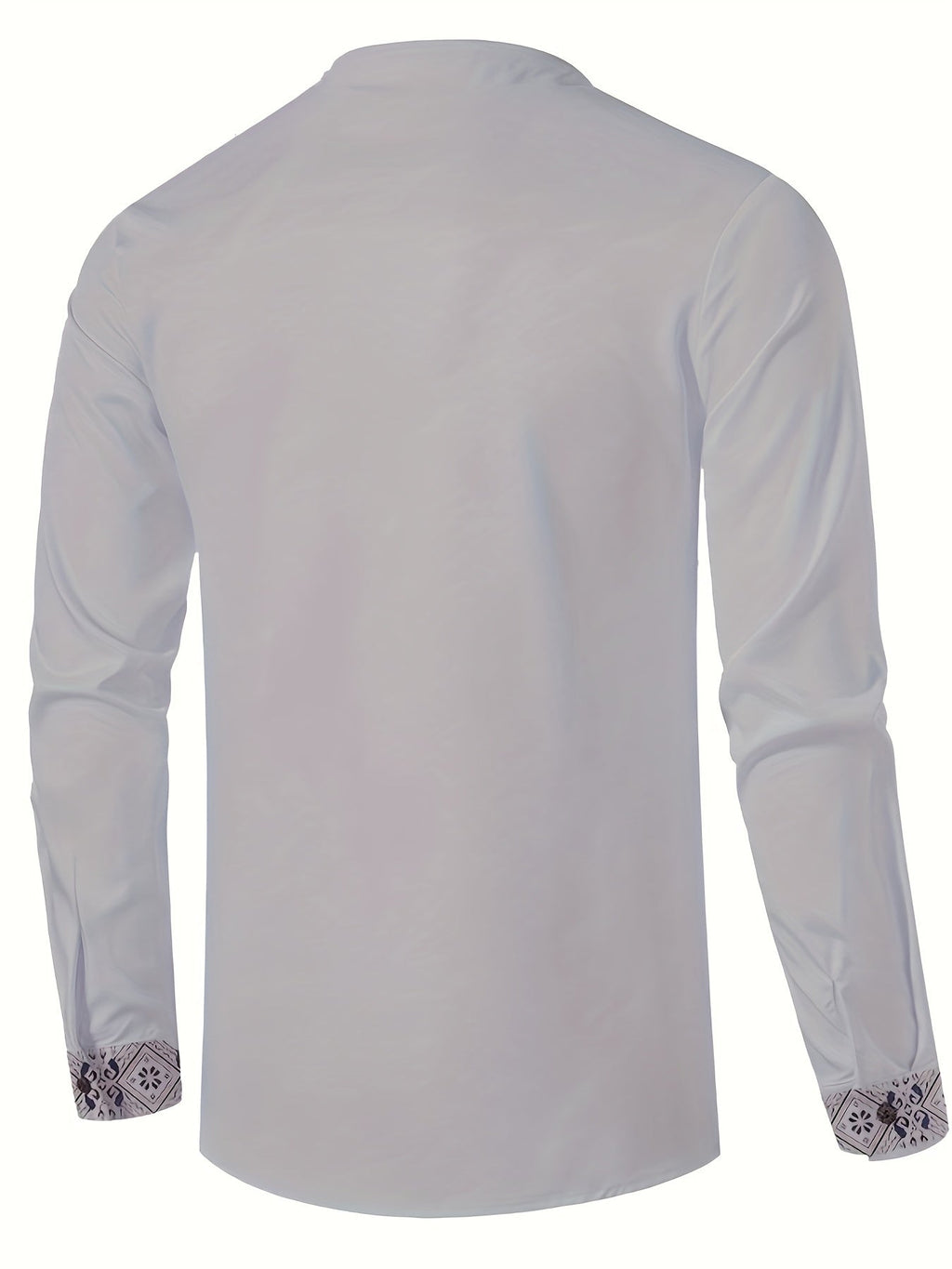 Rafael | Patroon Stand-Collar Henley Shirt