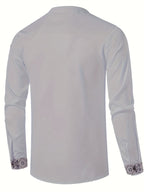 Rafael | Patroon Stand-Collar Henley Shirt