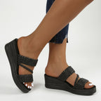 WINIFRED | GEVLOCHTEN BAND SANDALEN
