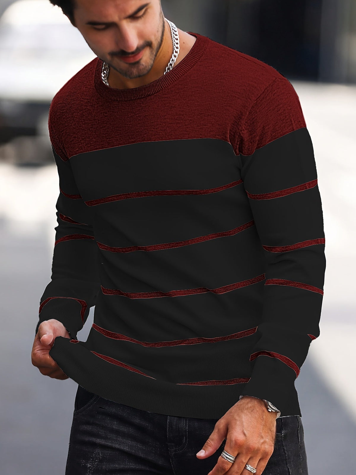 Bennington | Klassieke Gestreepte Crewneck Trui