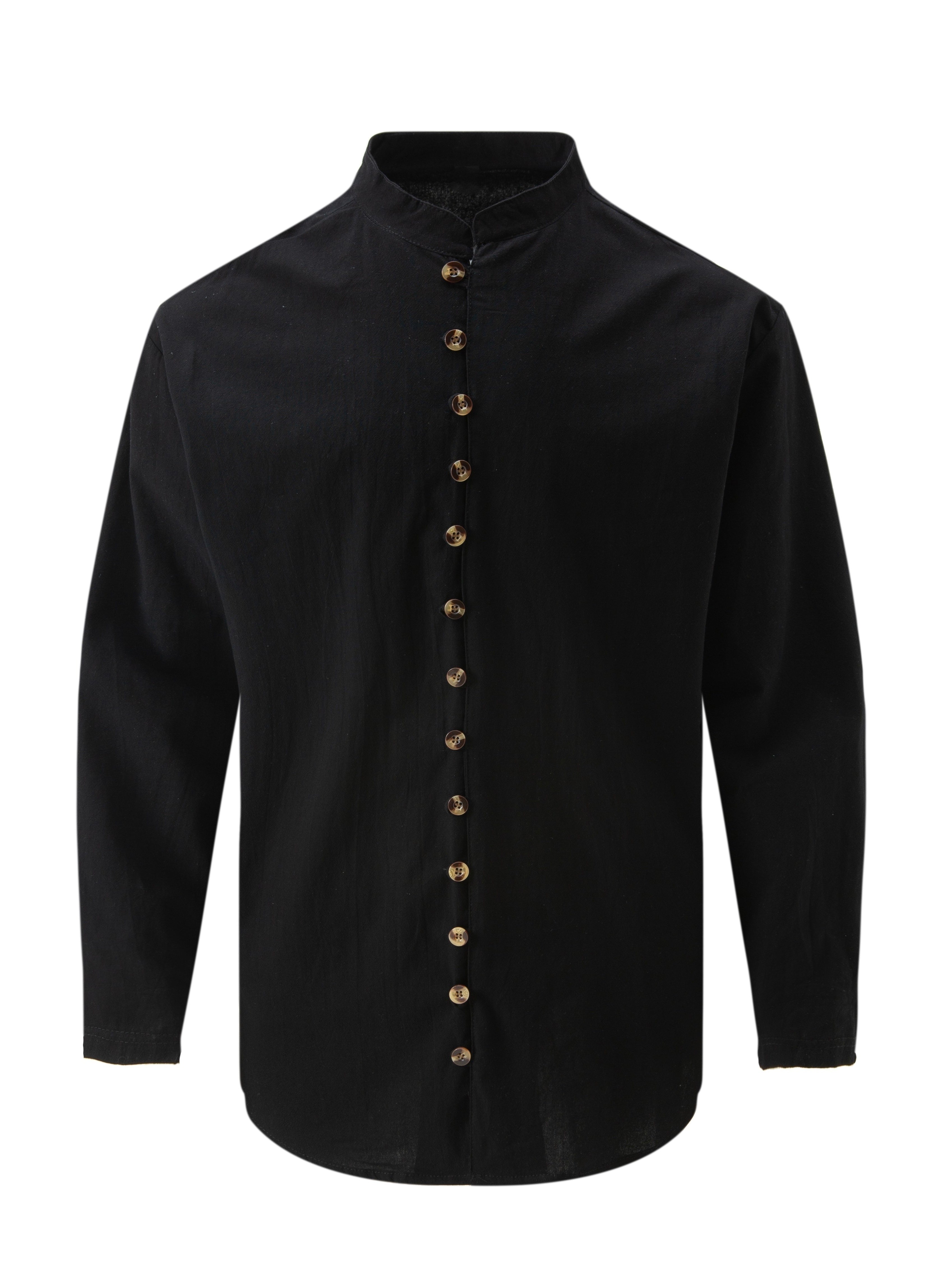 Grant | Ontspannen Staande Kraag Shirt