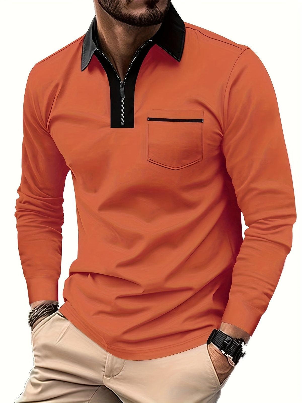 Fletcher | Verfijnde Zip-Kraag Polo Shirt