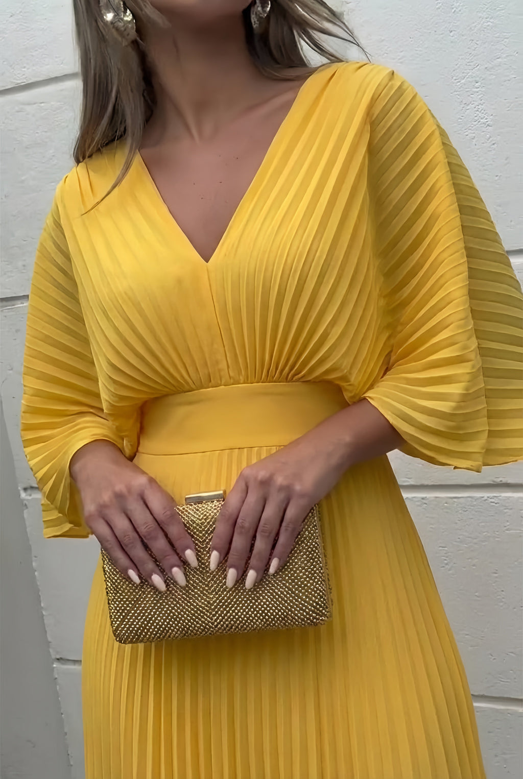 Eloise | Vloeiende Plissé Maxi Jurk