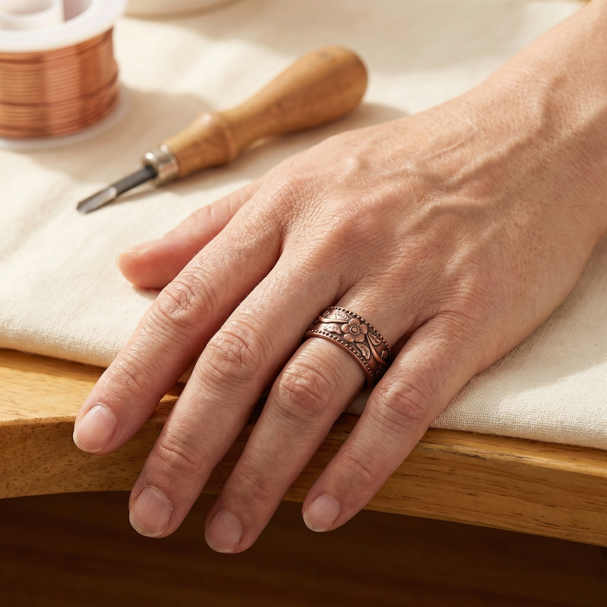 Vera's Petal Koperen Ring