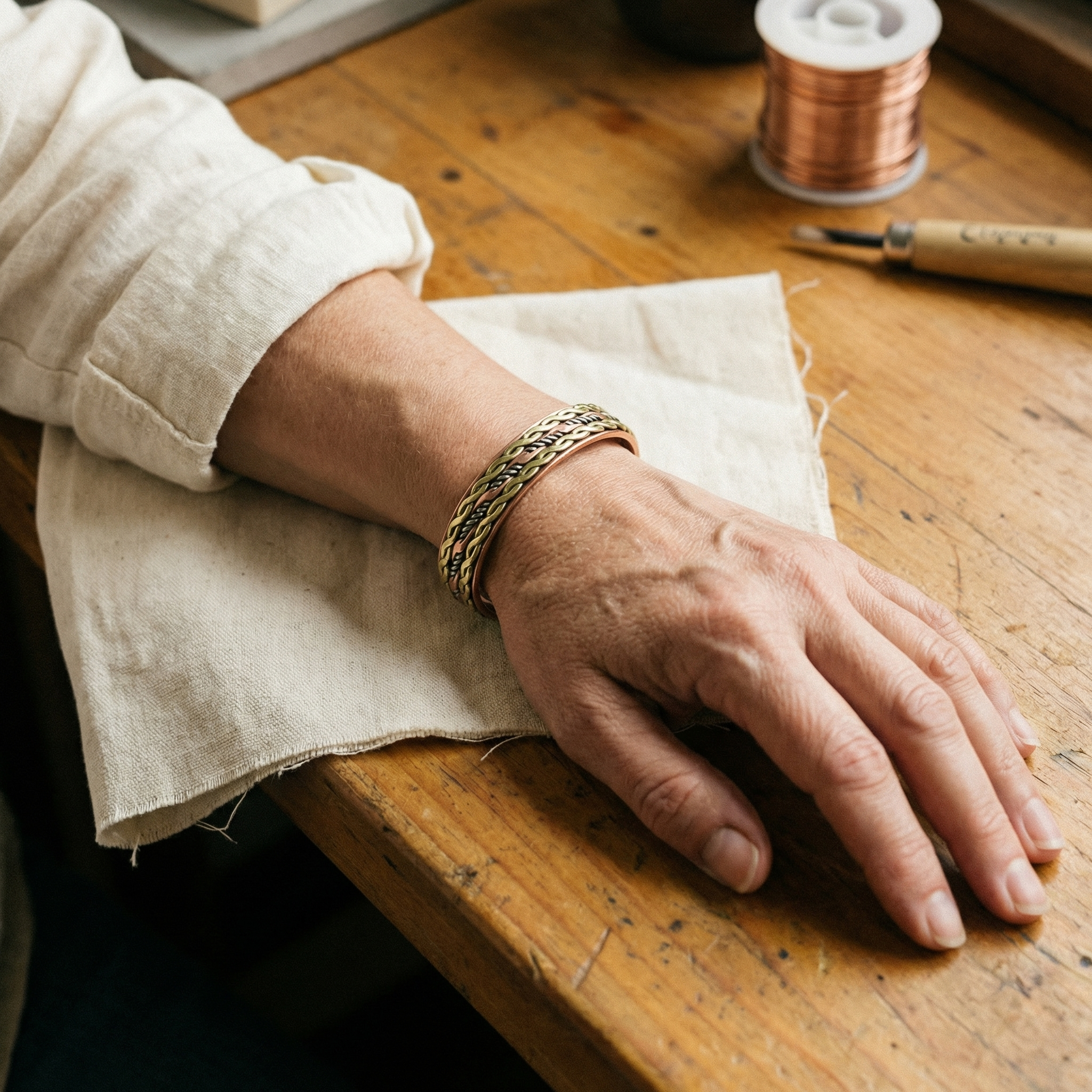 Vera's Weave Koperen Armband