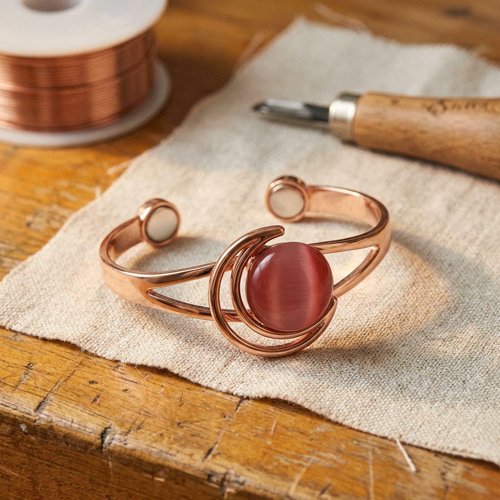 Vera's Sphere Roze Koperen Armband