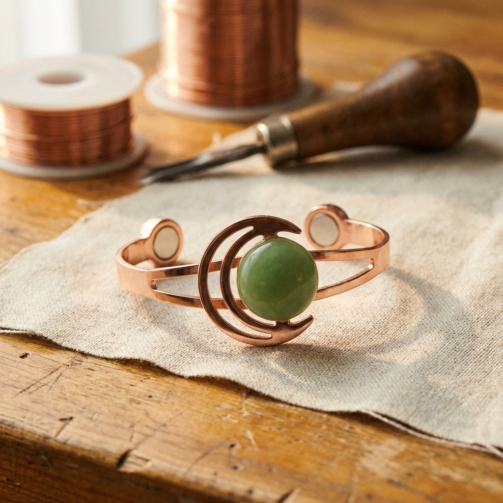 Vera's Sphere Groene Koper Armband