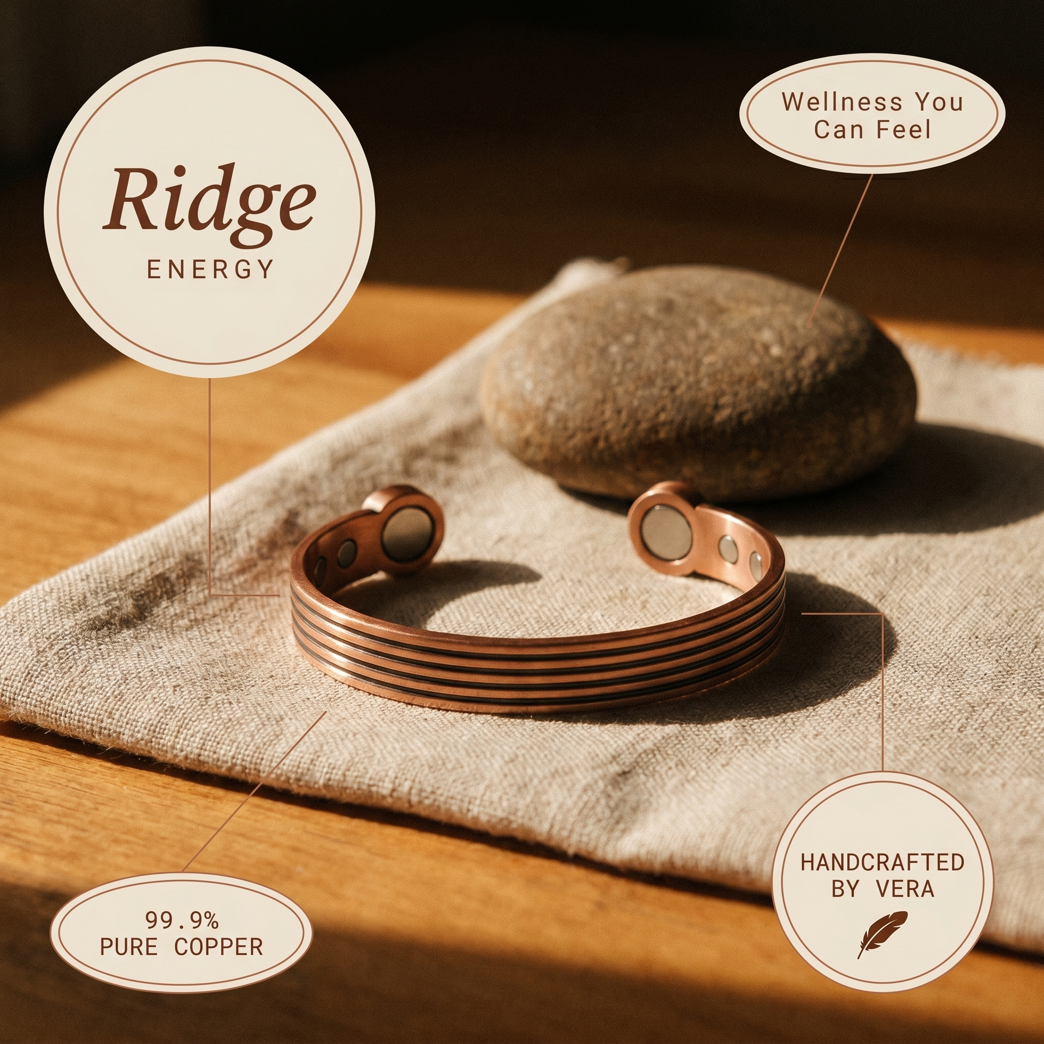 Vera's Ridge Koperen Armband