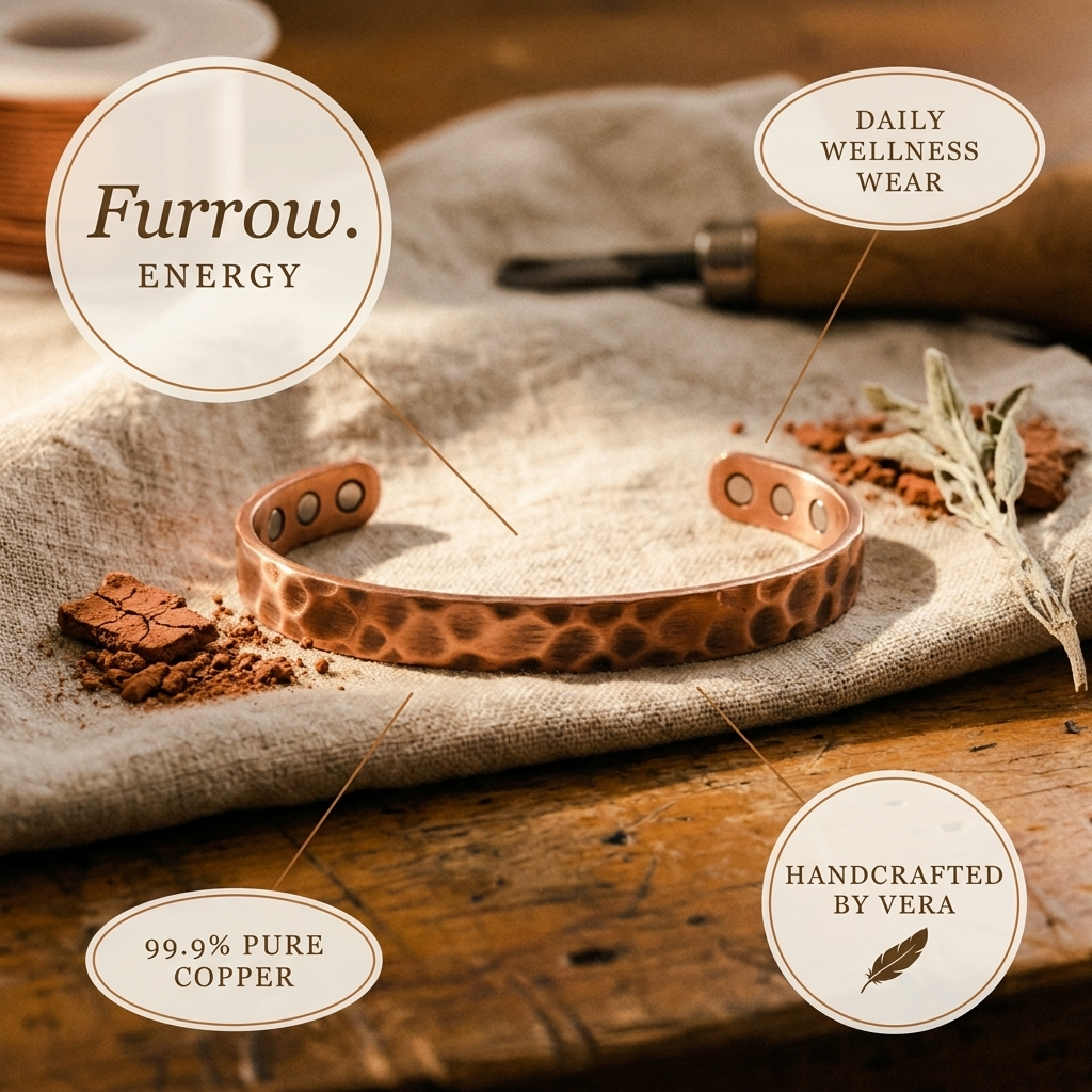 Vera's Furrow Koperen Armband