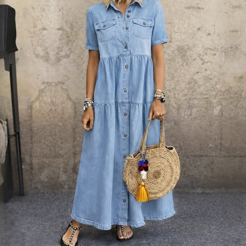 SERAPHINA | MIDI-JURK MET KNOPSLUITING