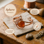 Vera's Sphere Oranje Koper Armband