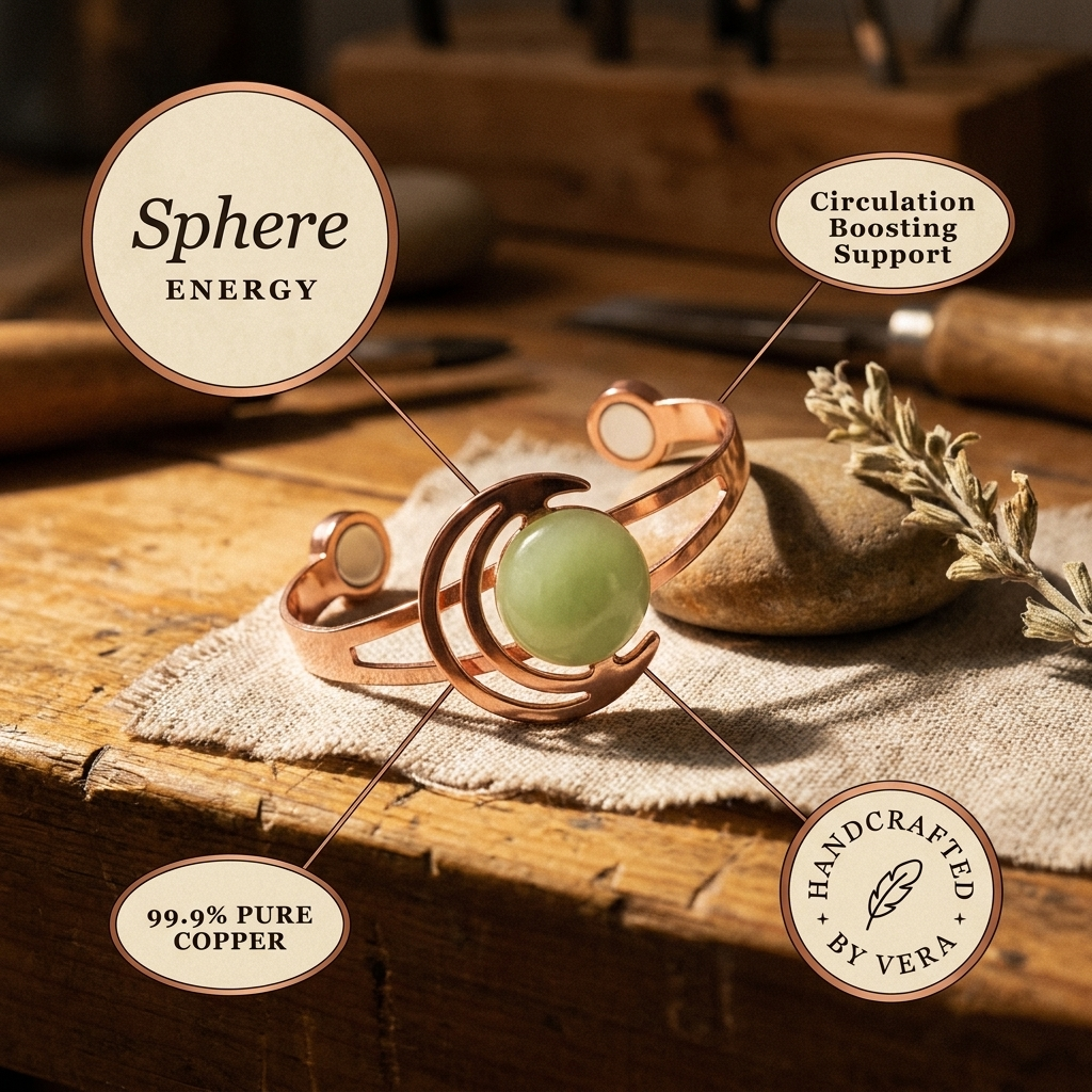 Vera's Sphere Groene Koper Armband