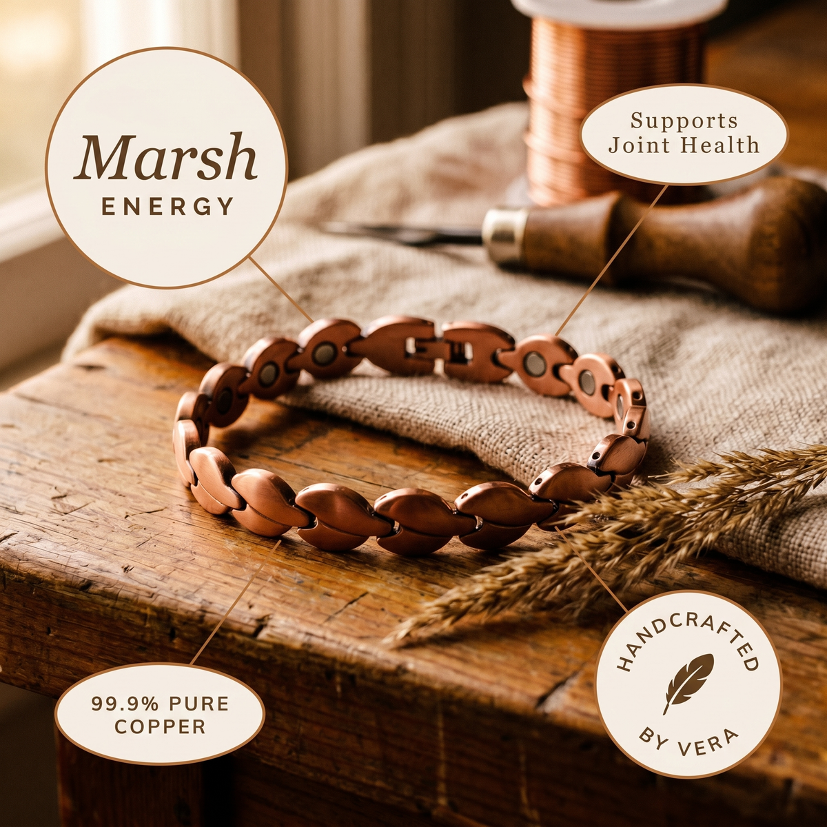 Vera's Marsh Copper Enkelband