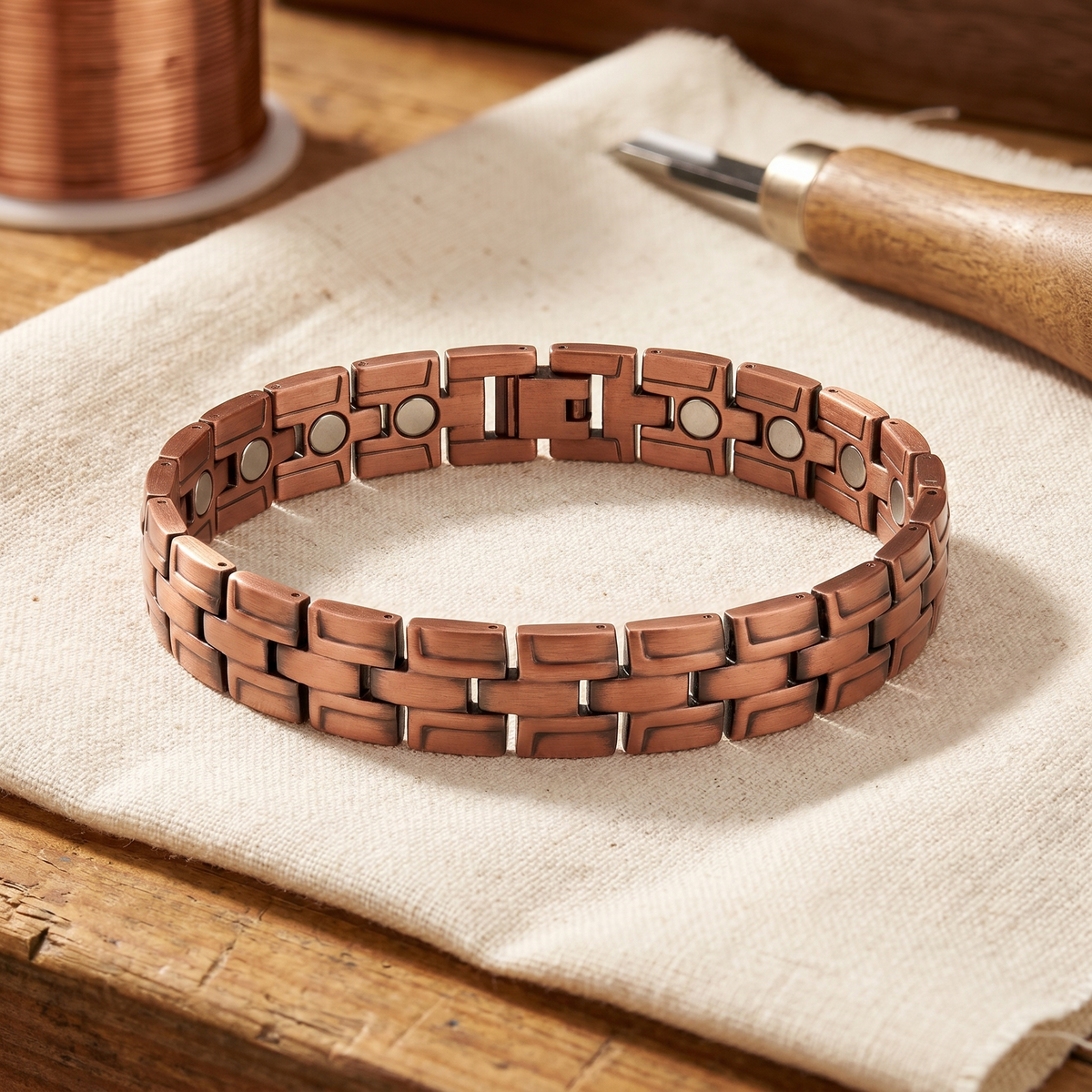 Vera's Gorse Heren Koper Armband