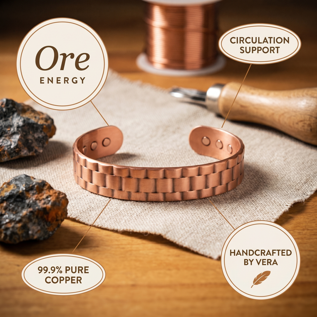 Vera's Oor Mannen Koper Armband