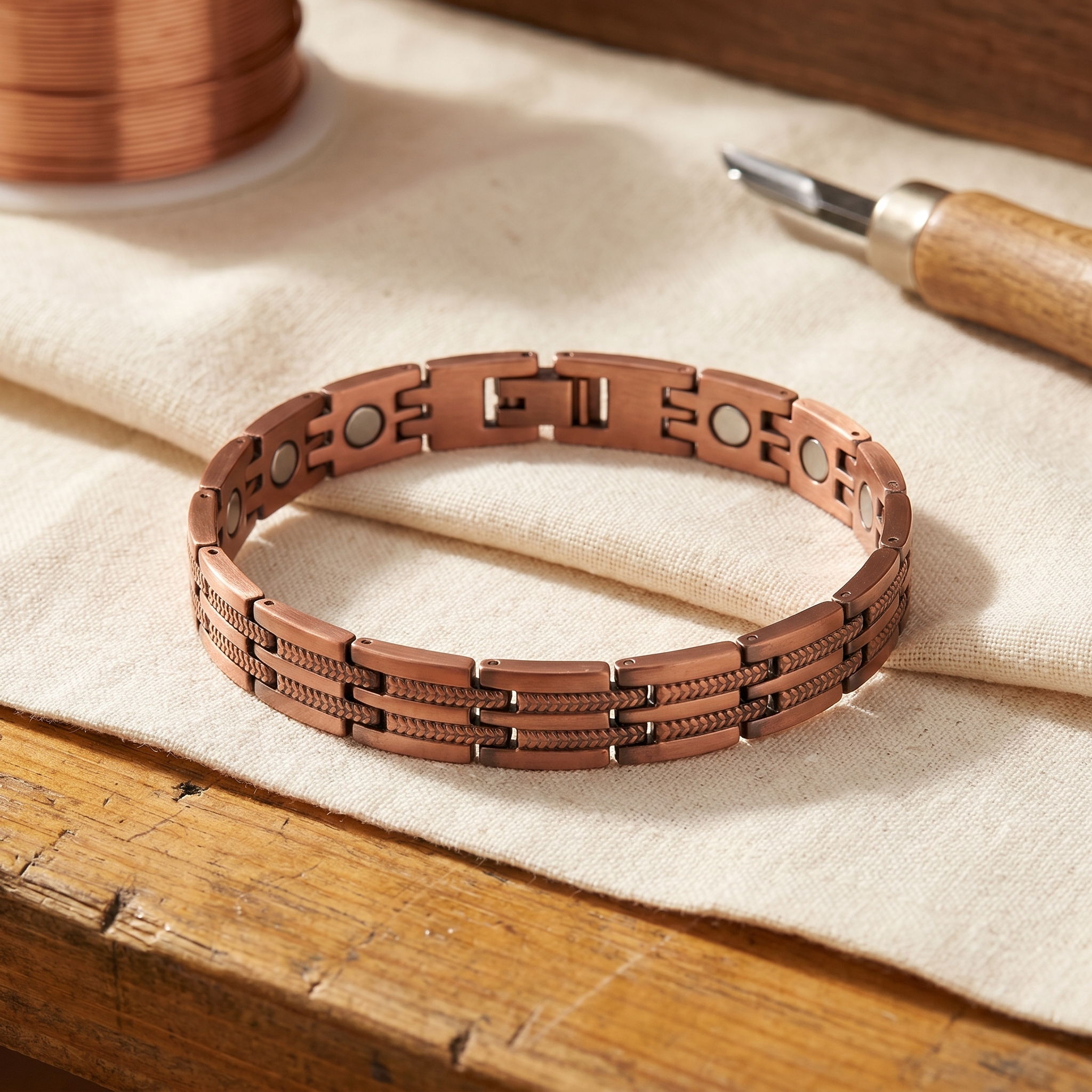 Vera's Pike Heren Koper Armband