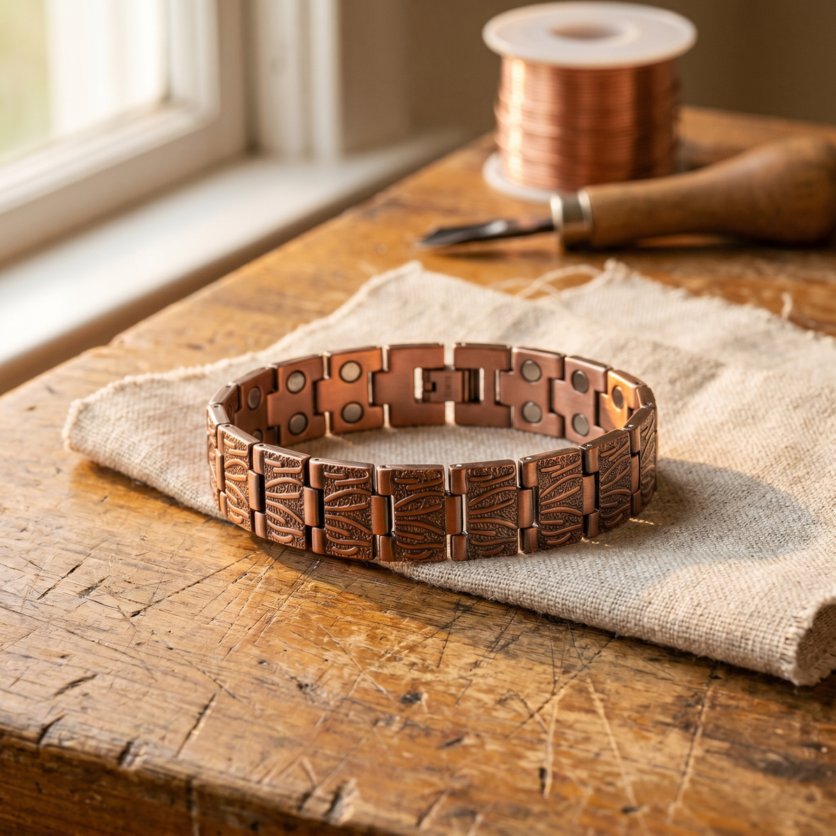 Vera's Grit Heren Koper Armband
