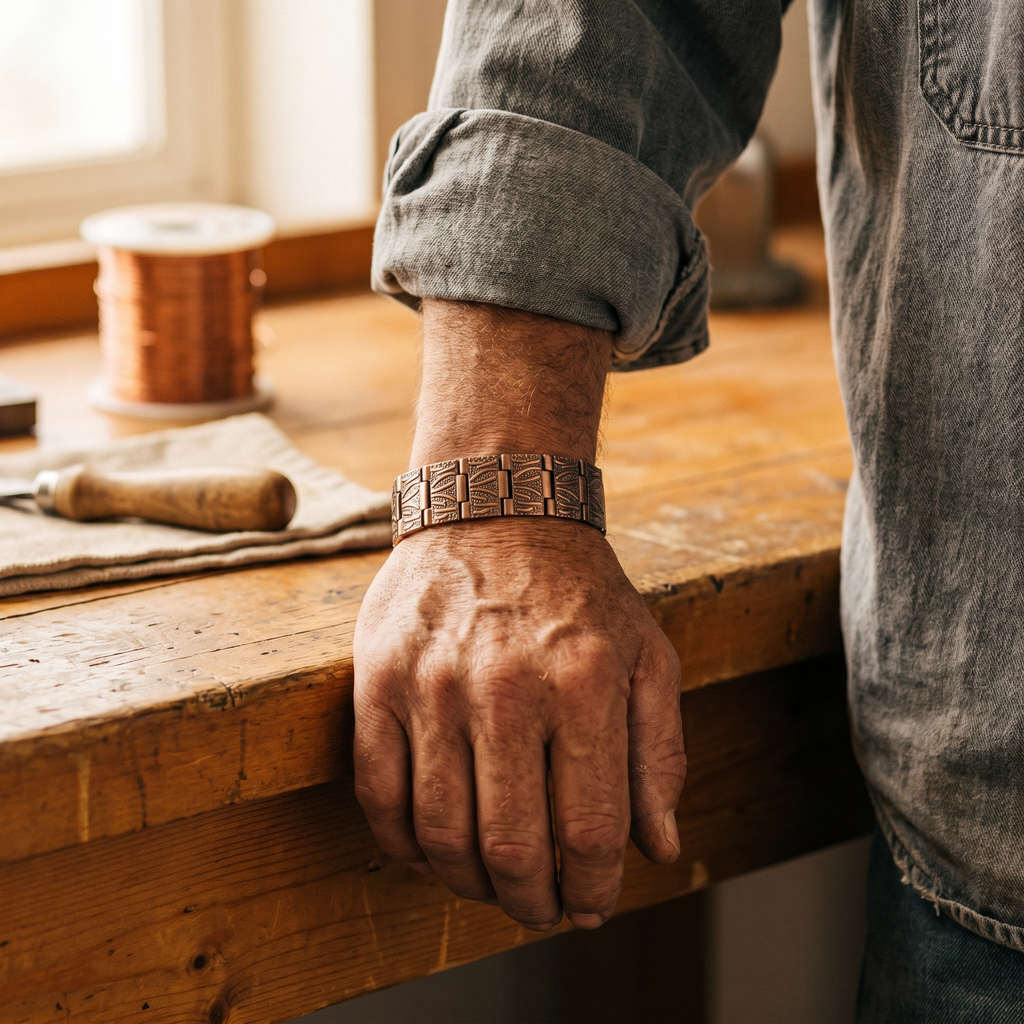 Vera's Grit Heren Koper Armband