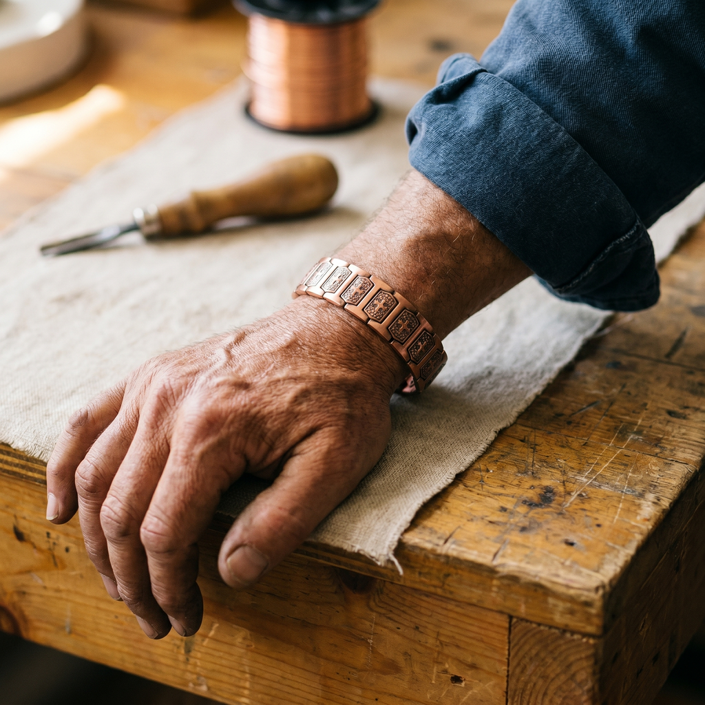 Vera's Gale Heren Koper Armband