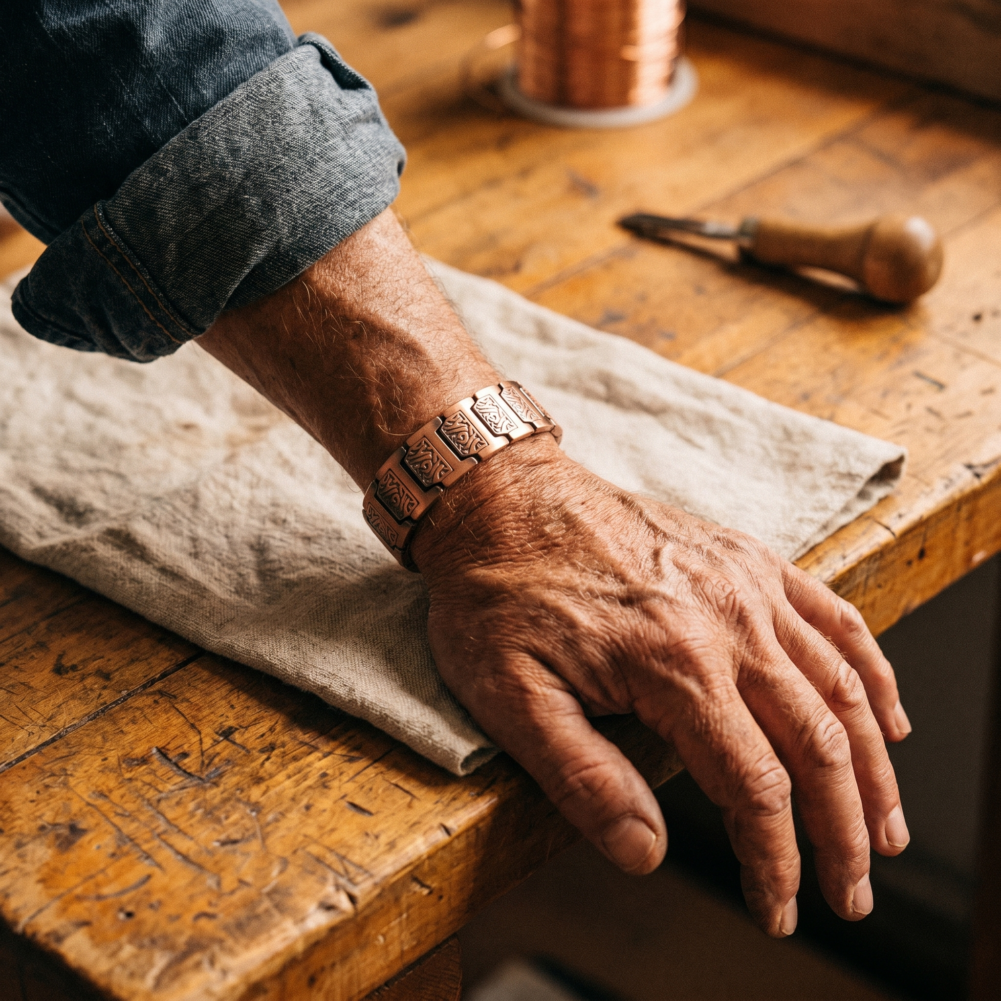Vera's Glen Heren Koper Armband