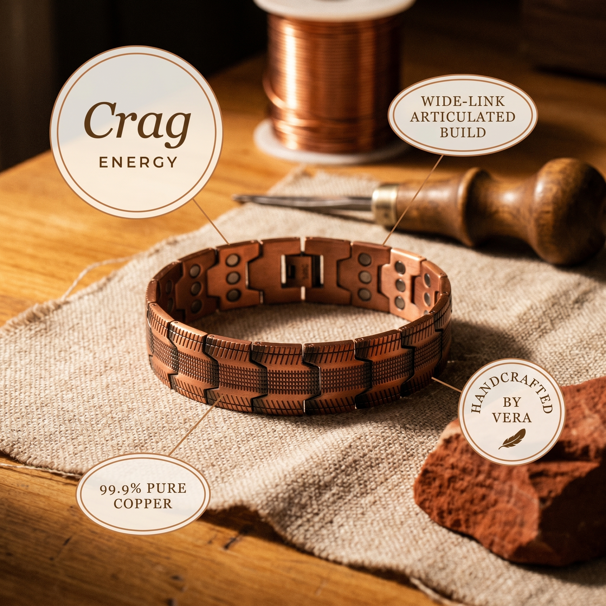 Vera's Crag Koperen Armband