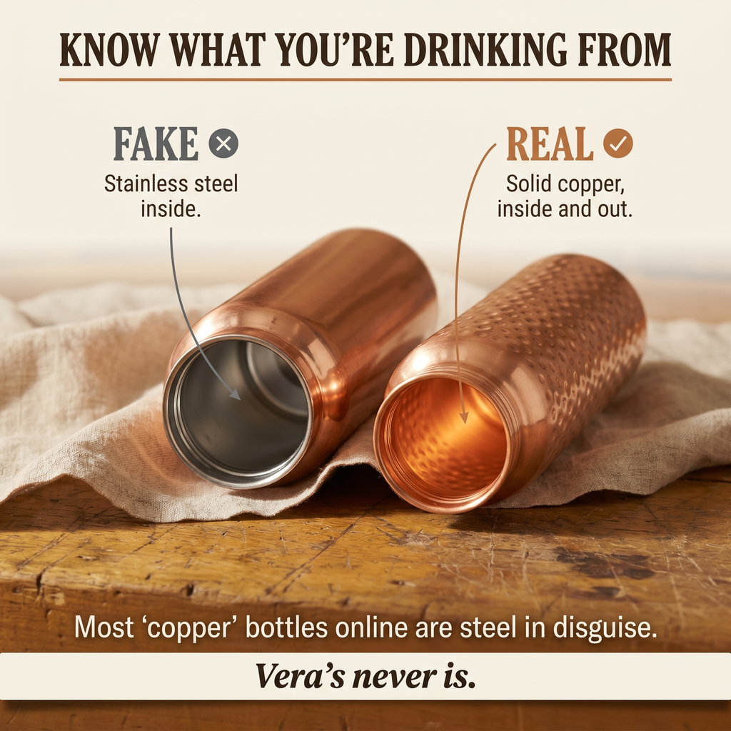 Vera's Pure Koper Waterfles